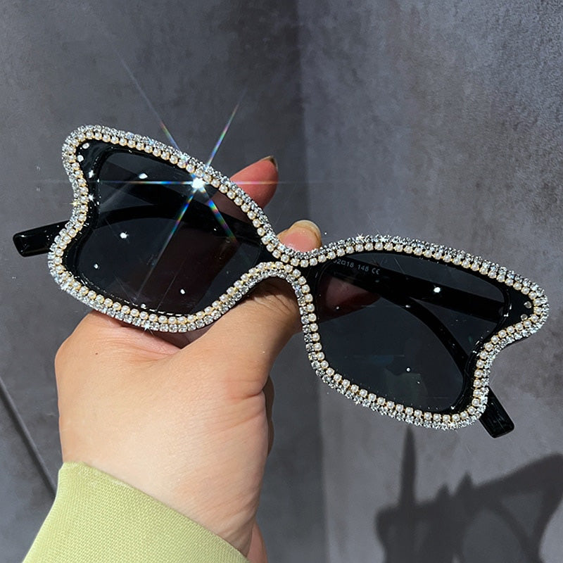 Esperanza Butterfly Rhinestoone Sunglasses